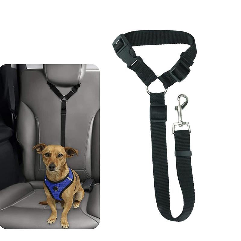 Cat Car Seat Belt Leash for Pets, Adjustable Pet Safety Strap, Car Seat Belt Dog Leash, Durable Car Safety Leash for Small Dogs, Dog Traction Rope