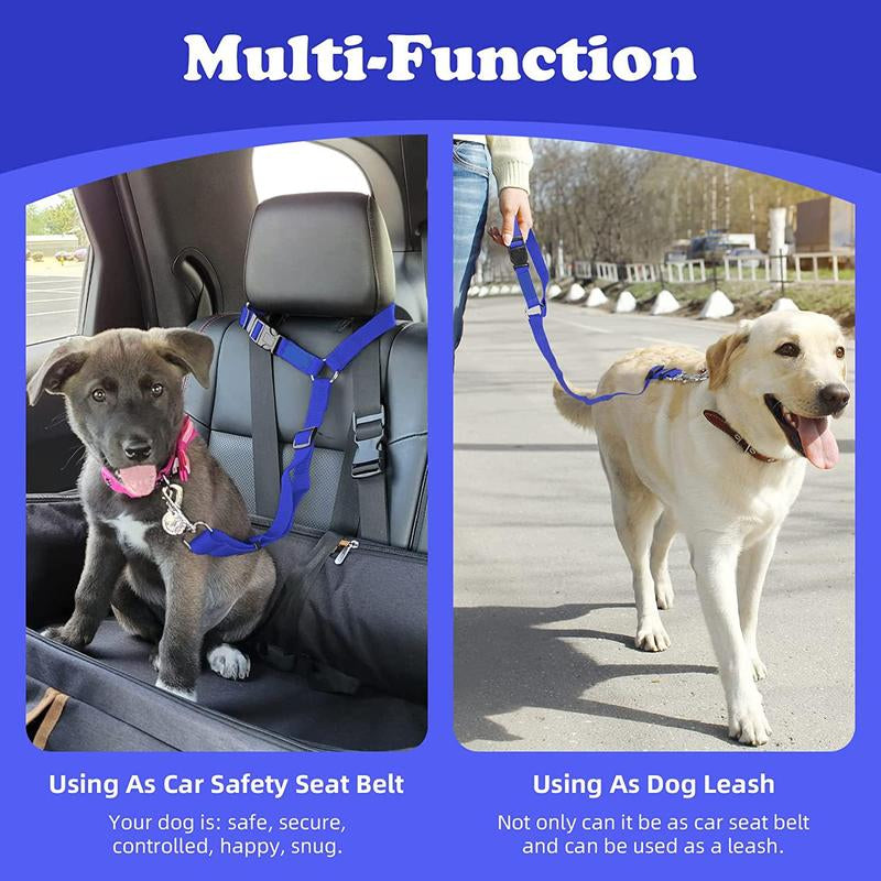 Cat Car Seat Belt Leash for Pets, Adjustable Pet Safety Strap, Car Seat Belt Dog Leash, Durable Car Safety Leash for Small Dogs, Dog Traction Rope