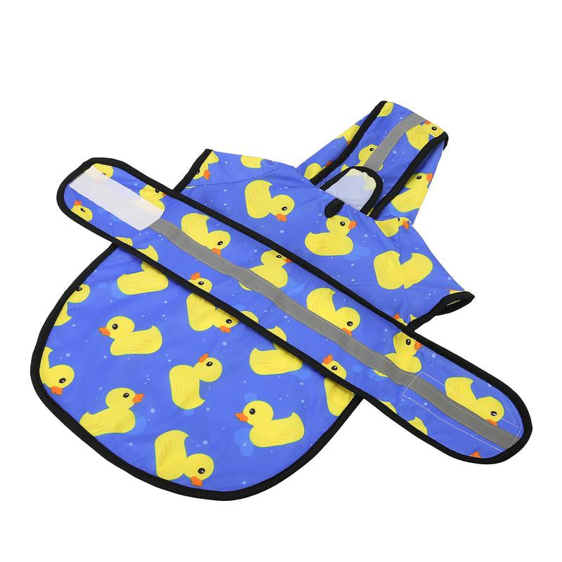HDE Patterned Dog Raincoat with Hood - 100% Durable Reflective Polyester, Waterproof Coating, Fully Adjustable Strap for Comfortable Fit