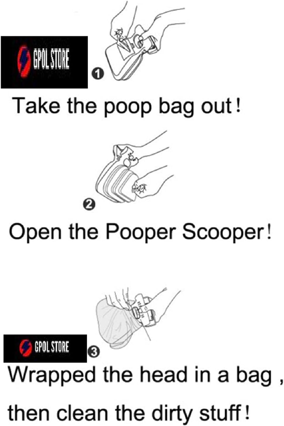 Dog Pet Travel Foldable Pooper Scooper Poop Scoop Clean Pick up Cleaner with Waste Decomposable Bag Dispenser and Dog Leash Clip (Large, Yellow)