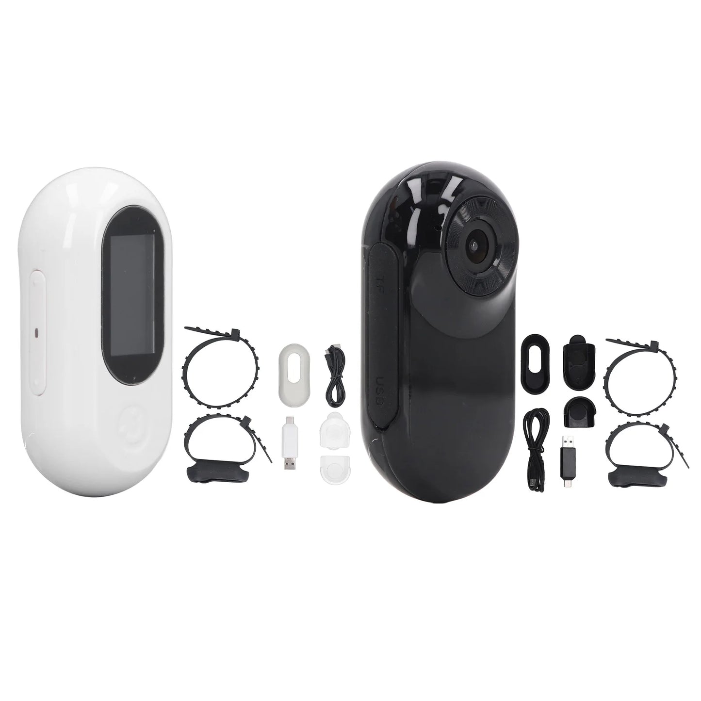 Pet Action Camera Small Pet Collar Camera 0.96In Screen Lightweight Full HD Rechargeable with Video Records for Cat for Outdoor