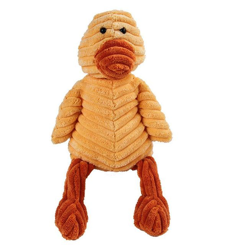 Vocal Animal Plush for Pet Dog Molar Teeth Cleaning Training - Soft Corduroy Material, Bite-Resistant, Safe for Chewing & Stress Relief, Includes BB Whistle Sound
