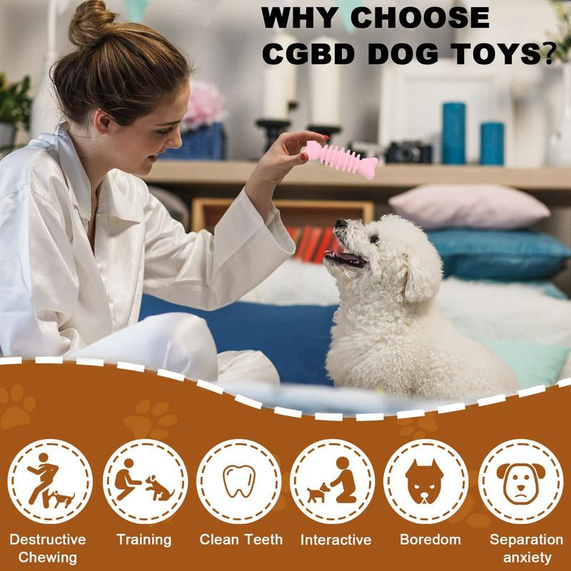 Durable Pet Chew Toy Set, 6 Counts/Set Mixed Style Dog Teeth Cleaning Toy, Interactive Dog Teeth Grinding Toy, Pet Products, Valentine'S Day Gift