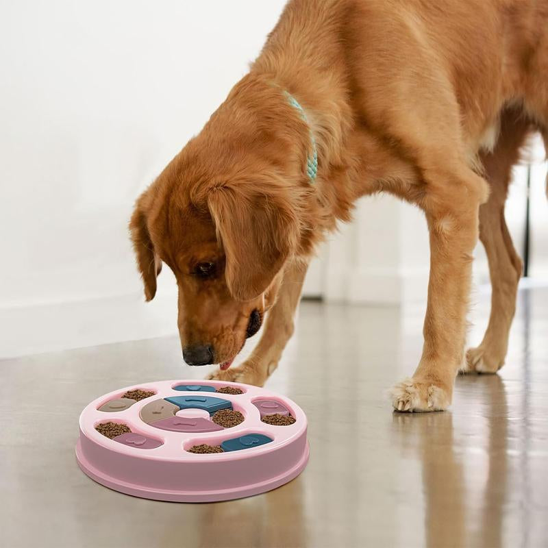 Dog Puzzles Slow Feeder, Interactive Food Puzzle Toys for Dogs,Treat Puzzle Toys for Dogs, Dog Puzzle Treat Dispenser & Slow Feeder Toy, Dog Puzzles for Smart Dogs, Pink, 1 Pack. Christmas WOZTI