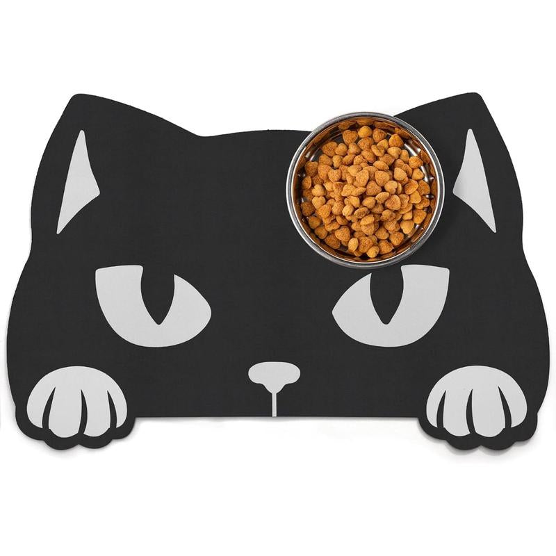 Pet Mats for Food and Water Dog Cat Food Mats Pet Feeding Mat Anti-Slip No Stains Quick Dry Floors Waterproof Placemat Pet Food Bowl Mat Pet Accessories - 23.6" X 15.7" Bat
