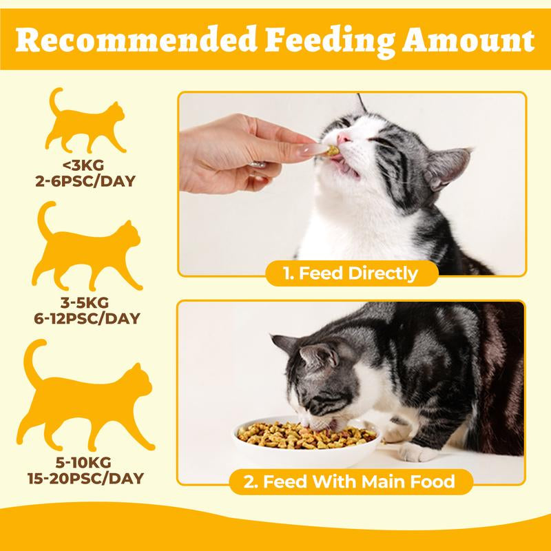 16Oz/450G Cat Grass Treats for Indoor Cats Salmon Flavor Cat Biscuits Natural Kitten Snacks Fish Oil Supplement &Teeth Cleaning - Pet Products