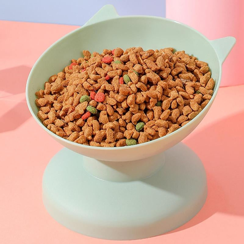 Neck Protection Pet Food Bowl, Raised Stand Pet Feeding Bowl for Cats Kittens Dogs, Tall Slanted Food Bowl, Pets Inclined Food & Water Feeder Bowl