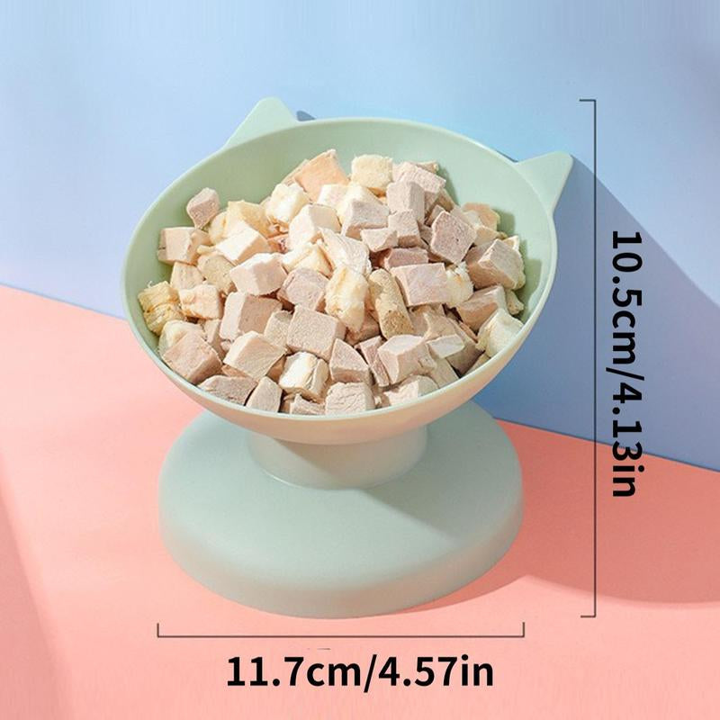Neck Protection Pet Food Bowl, Raised Stand Pet Feeding Bowl for Cats Kittens Dogs, Tall Slanted Food Bowl, Pets Inclined Food & Water Feeder Bowl