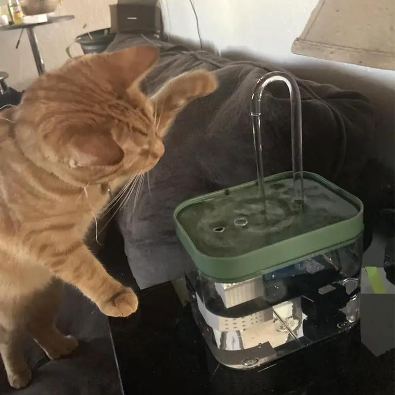 Automatic USB Pet Water Fountain, Silent Pets Drinking Water Dispenser for Cats Dogs Pets (Plug in USB Cable to Use)