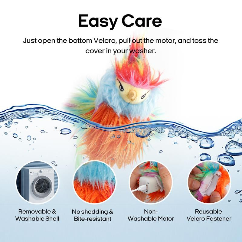 Vagascape Ugly Finch, Cat&Dog Toy,Interactive Rechargeable Toy on Rug with Bird Chirping, Anti-Depression Fun Gift for Cats & Dogs, Pet Supplies, Dog & Cat Accessories, Pet Products, Funny Gift, Cat Stuff