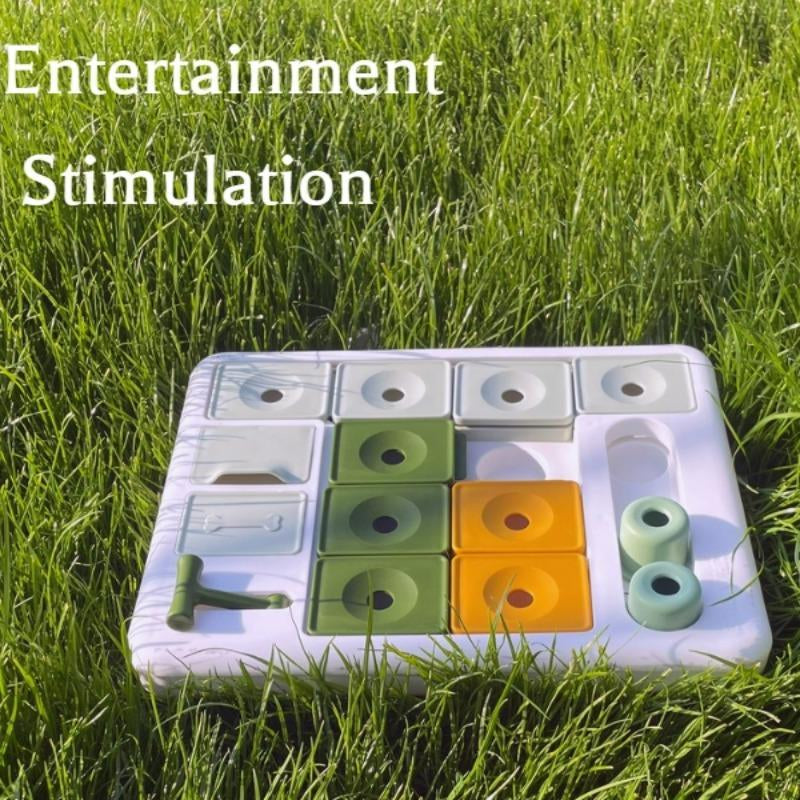 Dog Treat Puzzle Toy, Mental Stimulating Slow Feeder Tray for Large Medium Small Dogs, Dog Treat Puzzle Dispensing Dish, Mental Enrichment Feeding Toy, Pet Products