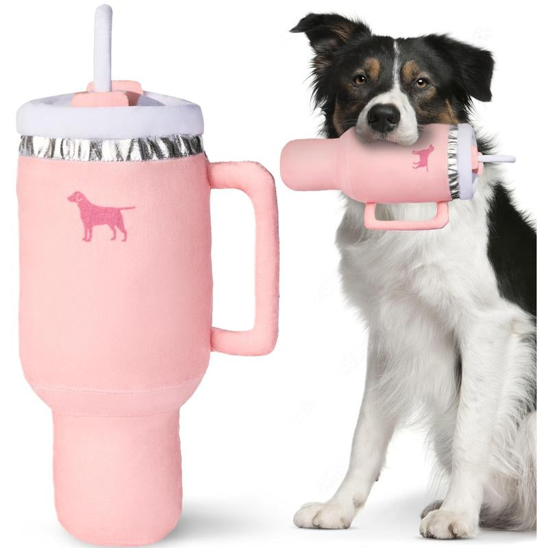 PUPROAR Pup Cup Tumbler Dog Toy – Plush Squeaky Dog Toys, Perfect Pet Toy for Puppy Birthday Presents & Chew Gift