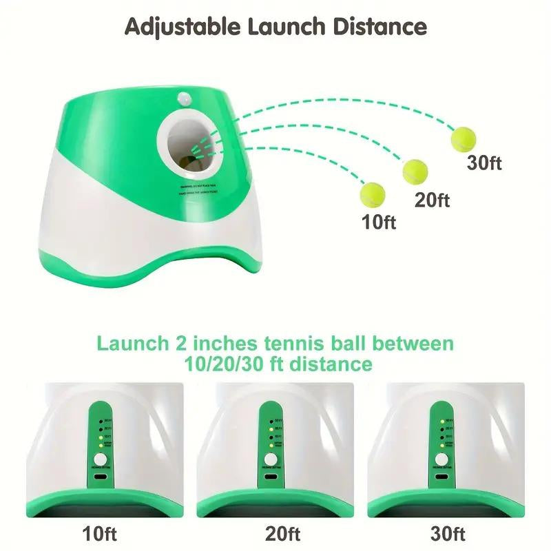 3 Mode Adjustable Pet Toy with Tennis Balls, Automatic Ball Launcher & 3 Balls, Dog Stuff, Interactive Dog Toy, Pet Products