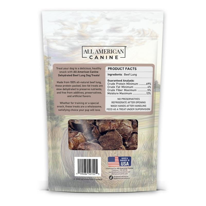 NATURAL Beef Lung Dog Treats 4Oz – Single Ingredient, Dehydrated High Protein Low Fattraining Snacks – All Natural and Made in the USA