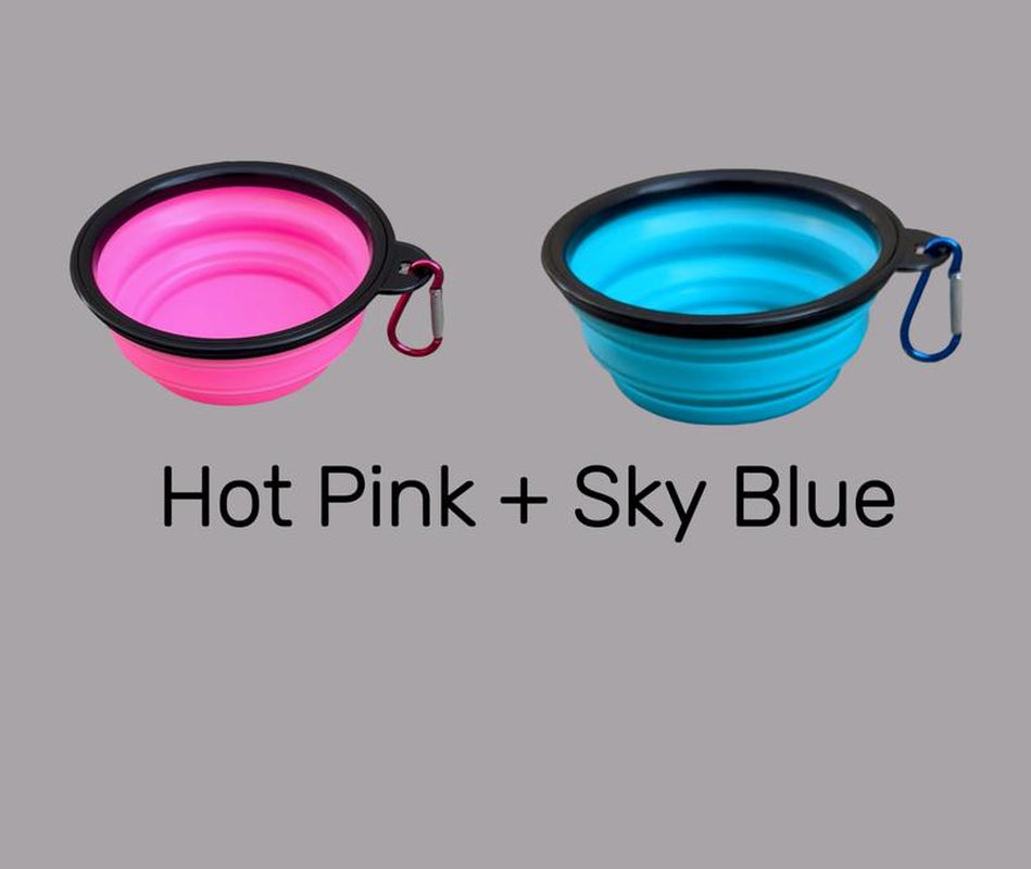 (2-PACK) Travel Dog Bowls- 12 FL OZ, Includes Six Bowls for Hydration and Comfort during Travel, Lightweight & Collapsible Design Toys