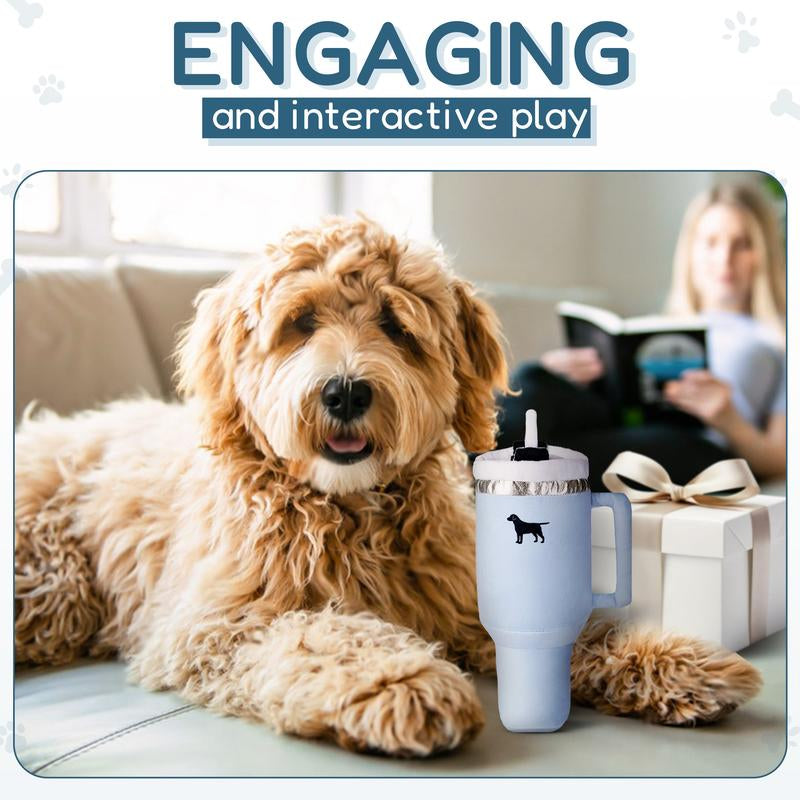 PUPROAR Pup Cup Tumbler Dog Toy – Plush Squeaky Dog Toys, Perfect Pet Toy for Puppy Birthday Presents & Chew Gift