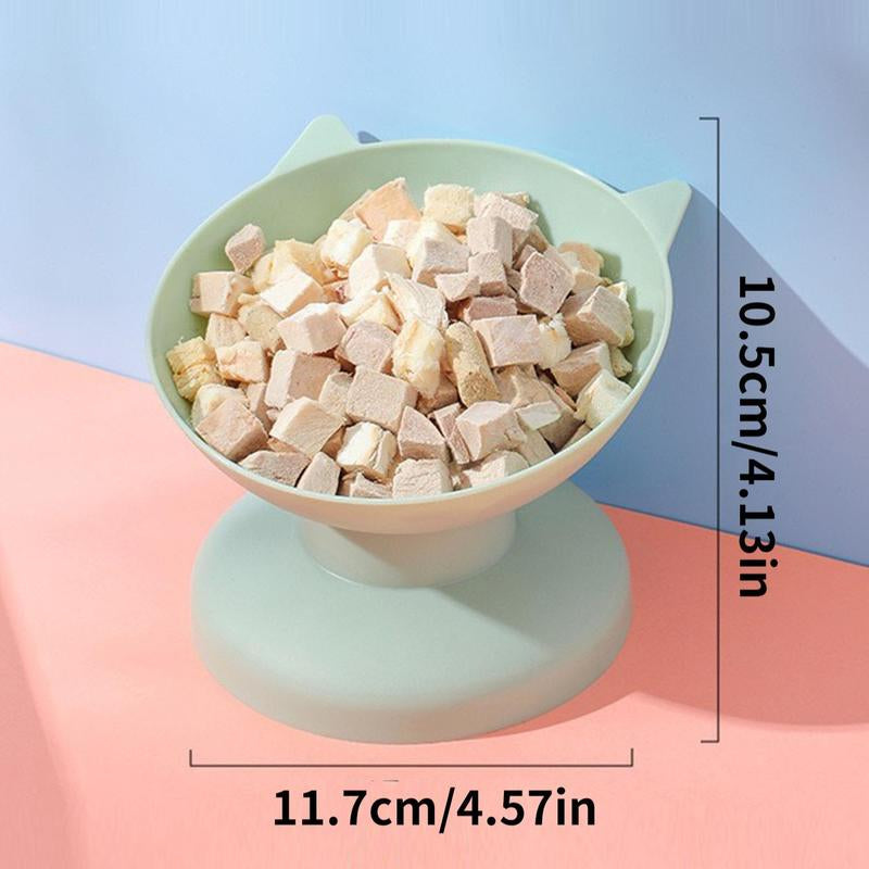 Neck Protection Pet Food Bowl, Raised Stand Pet Feeding Bowl for Cats Kittens Dogs, Tall Slanted Food Bowl, Pets Inclined Food & Water Feeder Bowl
