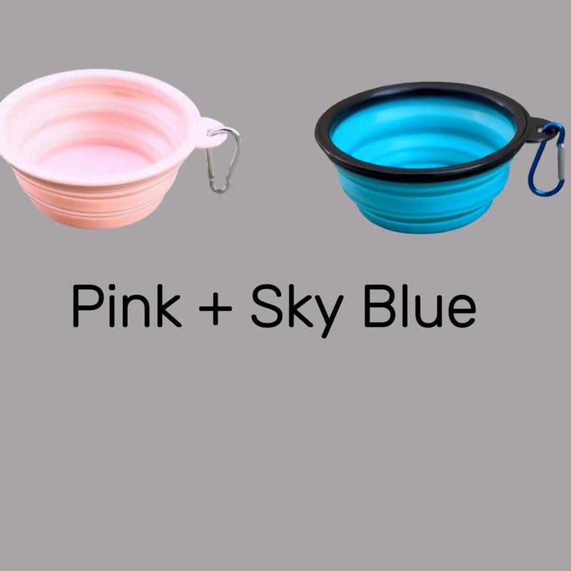 (2-PACK) Travel Dog Bowls- 12 FL OZ, Includes Six Bowls for Hydration and Comfort during Travel, Lightweight & Collapsible Design Toys