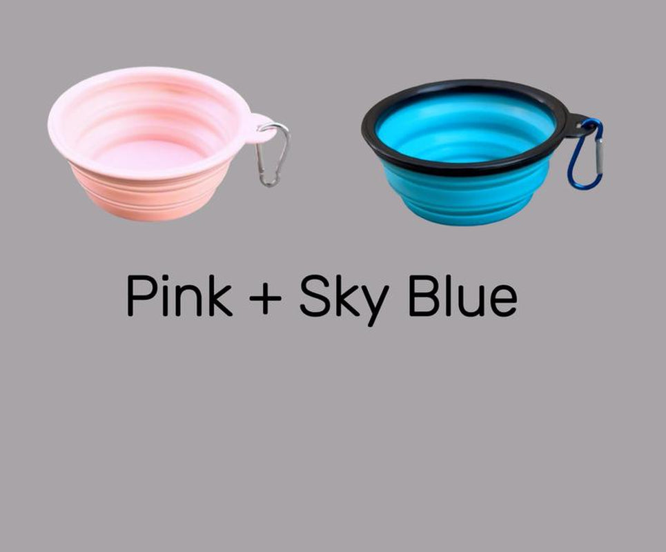 (2-PACK) Travel Dog Bowls- 12 FL OZ, Includes Six Bowls for Hydration and Comfort during Travel, Lightweight & Collapsible Design Toys