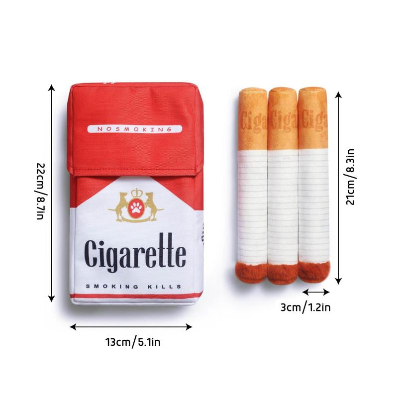 Cigarette Design Dog Toy, 1 Count Interactive Chew Toy with Squeaky Sound, Fun and Novelty Design Dog Toy, Chew Stick, Perfect for Puppies, Small and Medium Dogs, Valentine'S Day Gift