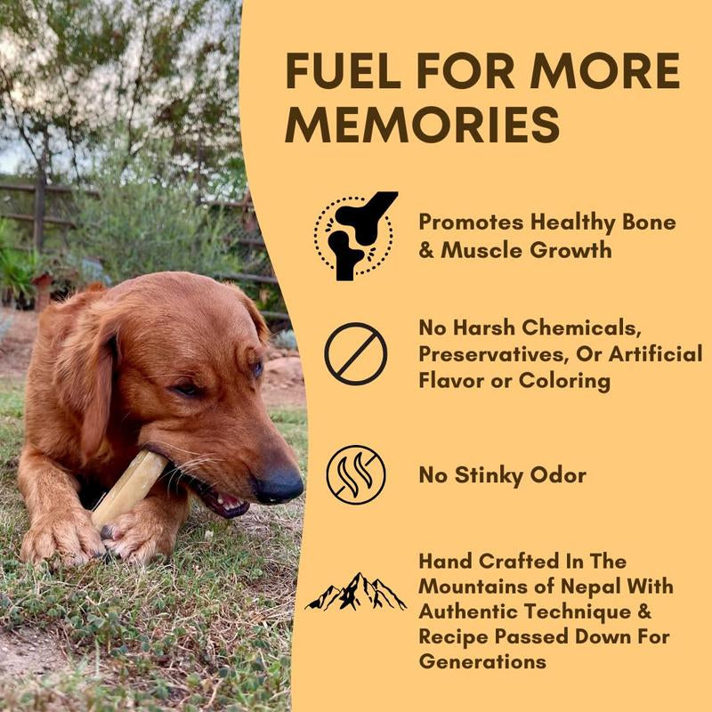 Back 40 Dogs Yak Cheese Himalayan Dog Chews – Long-Lasting Natural Yak Chews – Odorless, Dental Health Treats for Dogs (Large Sized Chew, 4 Pack)