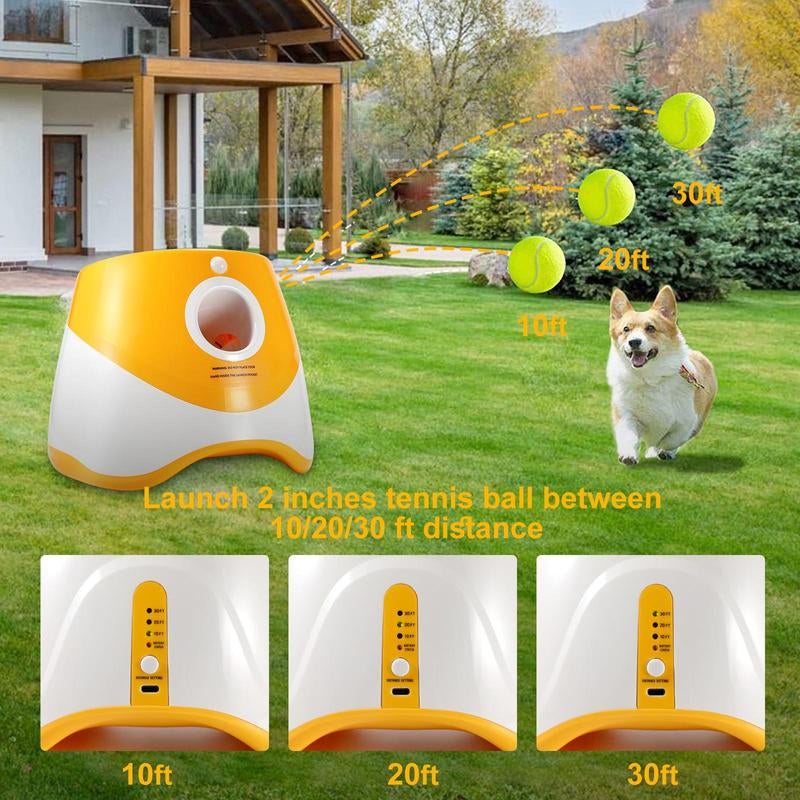 Automatic Dog Ball Launcher with 3 Balls, 1 Box Interactive Dog Tennis Ball Throwing Machine, Pet Products, Dog Toys, New Year Gift