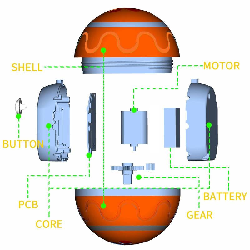 [New Upgrade] Remote Control Interactive Dog Toy Dog Ball, Durable Motion-Activated Automatic Rolling Ball Toy for /Small/Medium/Large Dogs, USB Charging