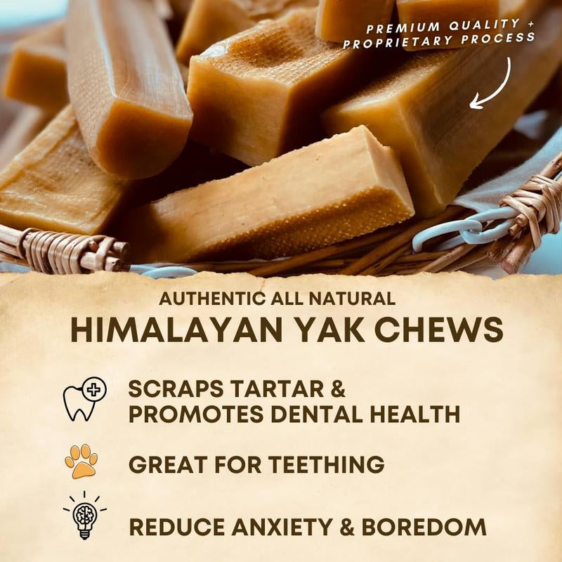 Back 40 Dogs Yak Cheese Himalayan Dog Chews – Long-Lasting Natural Yak Chews – Odorless, Dental Health Treats for Dogs (Large Sized Chew, 4 Pack)
