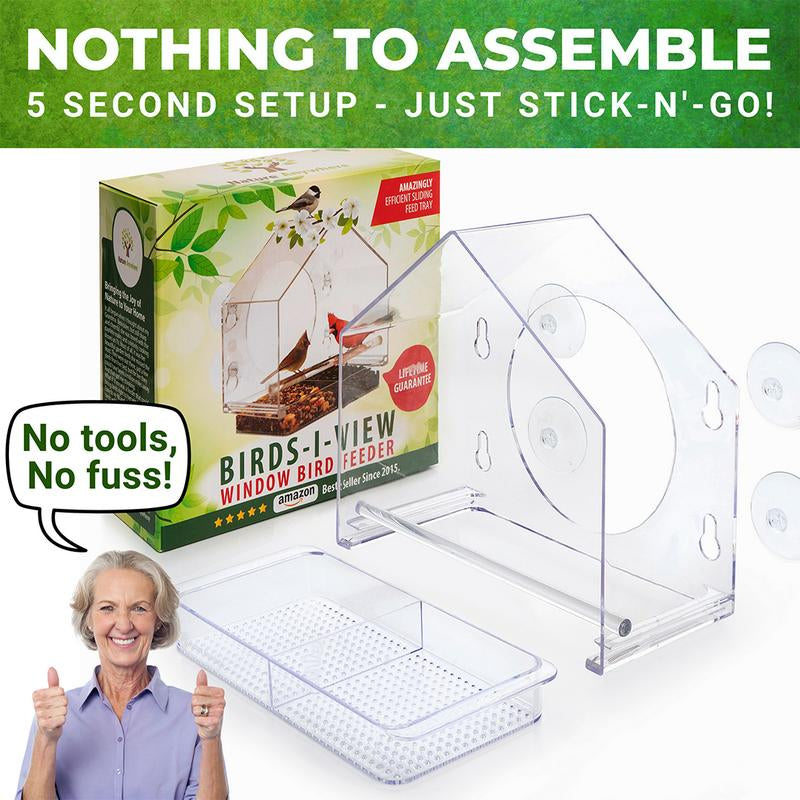 Birds-I-View Window Bird Feeder for Outdoor - Gift Idea - Gifts - Garden - Mothers Day