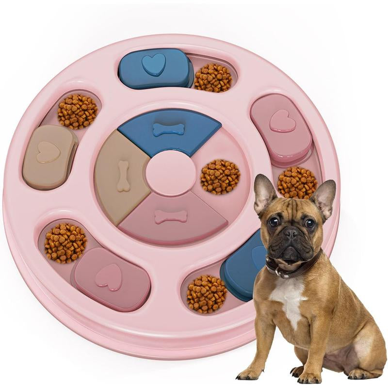 Dog Puzzles Slow Feeder, Interactive Food Puzzle Toys for Dogs,Treat Puzzle Toys for Dogs, Dog Puzzle Treat Dispenser & Slow Feeder Toy, Dog Puzzles for Smart Dogs, Pink, 1 Pack. Christmas WOZTI