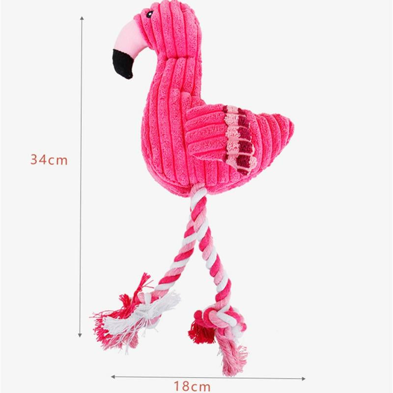 Vocal Animal Plush for Pet Dog Molar Teeth Cleaning Training - Soft Corduroy Material, Bite-Resistant, Safe for Chewing & Stress Relief, Includes BB Whistle Sound