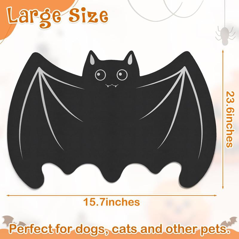 Pet Mats for Food and Water Dog Cat Food Mats Pet Feeding Mat Anti-Slip No Stains Quick Dry Floors Waterproof Placemat Pet Food Bowl Mat Pet Accessories - 23.6" X 15.7" Bat