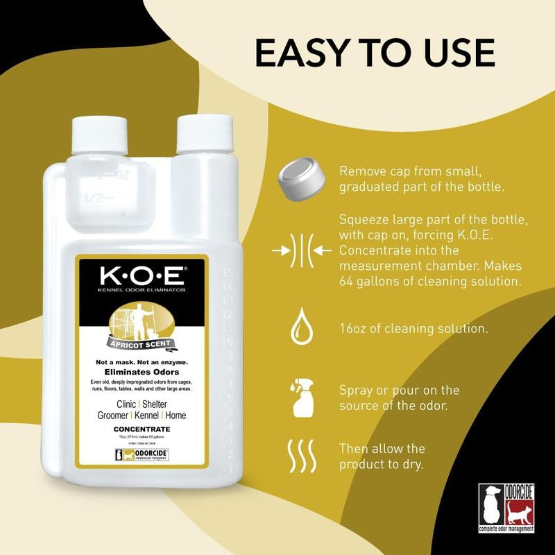 Basic Pet Care Kit with Spray [2 Piece] A.O.E. 8Oz Spray and Apricot K.O.E. 16Oz Concentrate