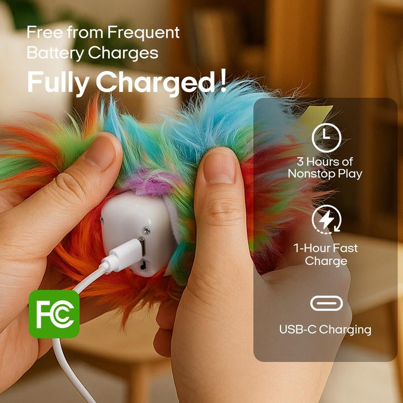 Vagascape Ugly Finch, Cat&Dog Toy,Interactive Rechargeable Toy on Rug with Bird Chirping, Anti-Depression Fun Gift for Cats & Dogs, Pet Supplies, Dog & Cat Accessories, Pet Products, Funny Gift, Cat Stuff