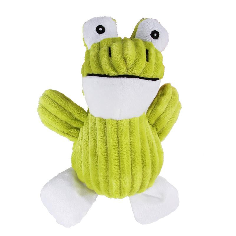 Vocal Animal Plush for Pet Dog Molar Teeth Cleaning Training - Soft Corduroy Material, Bite-Resistant, Safe for Chewing & Stress Relief, Includes BB Whistle Sound