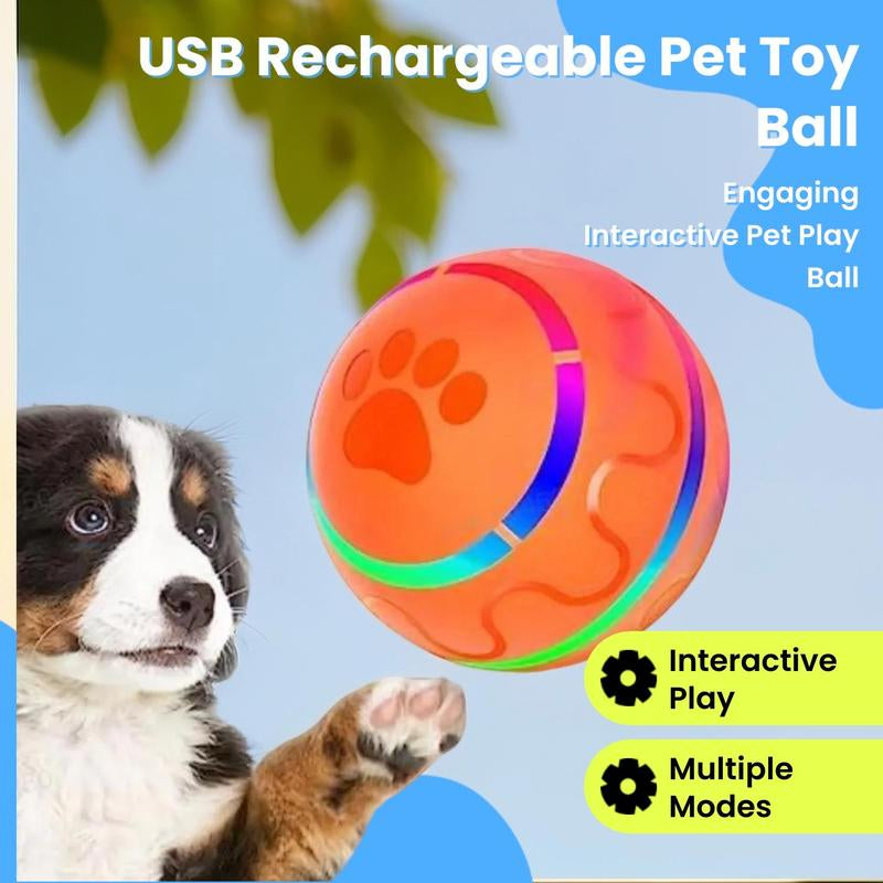 USB Rechargeable Autoscroll Remote Control Rolling Dog Toy Ball, Automatic Electric Cat & Dog Toy Ball, Funny Gift, Electric Pet Interactive Toy, Pet Tools Products, Puppy Toy, Herding Ball